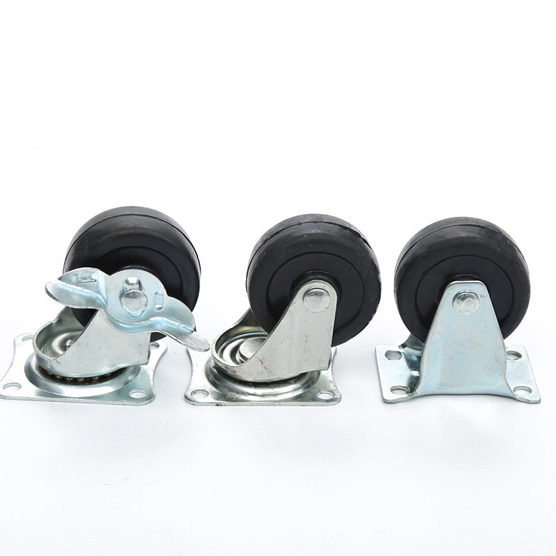 Rubber wheel light mute universal fixed brake thumbnail