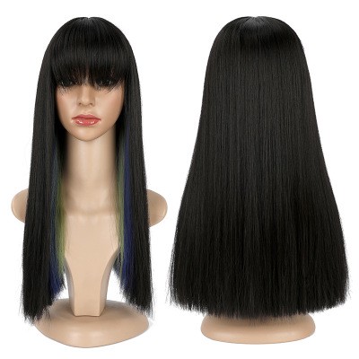 A new style of women's wig, a Korean fashion and realistic one-cut straight wig detail image 2