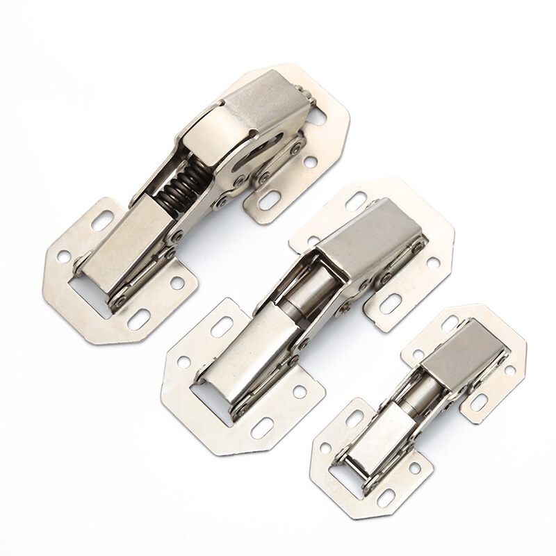 弹子铰链青蛙桥形免开槽铰链合页液压缓冲细节图