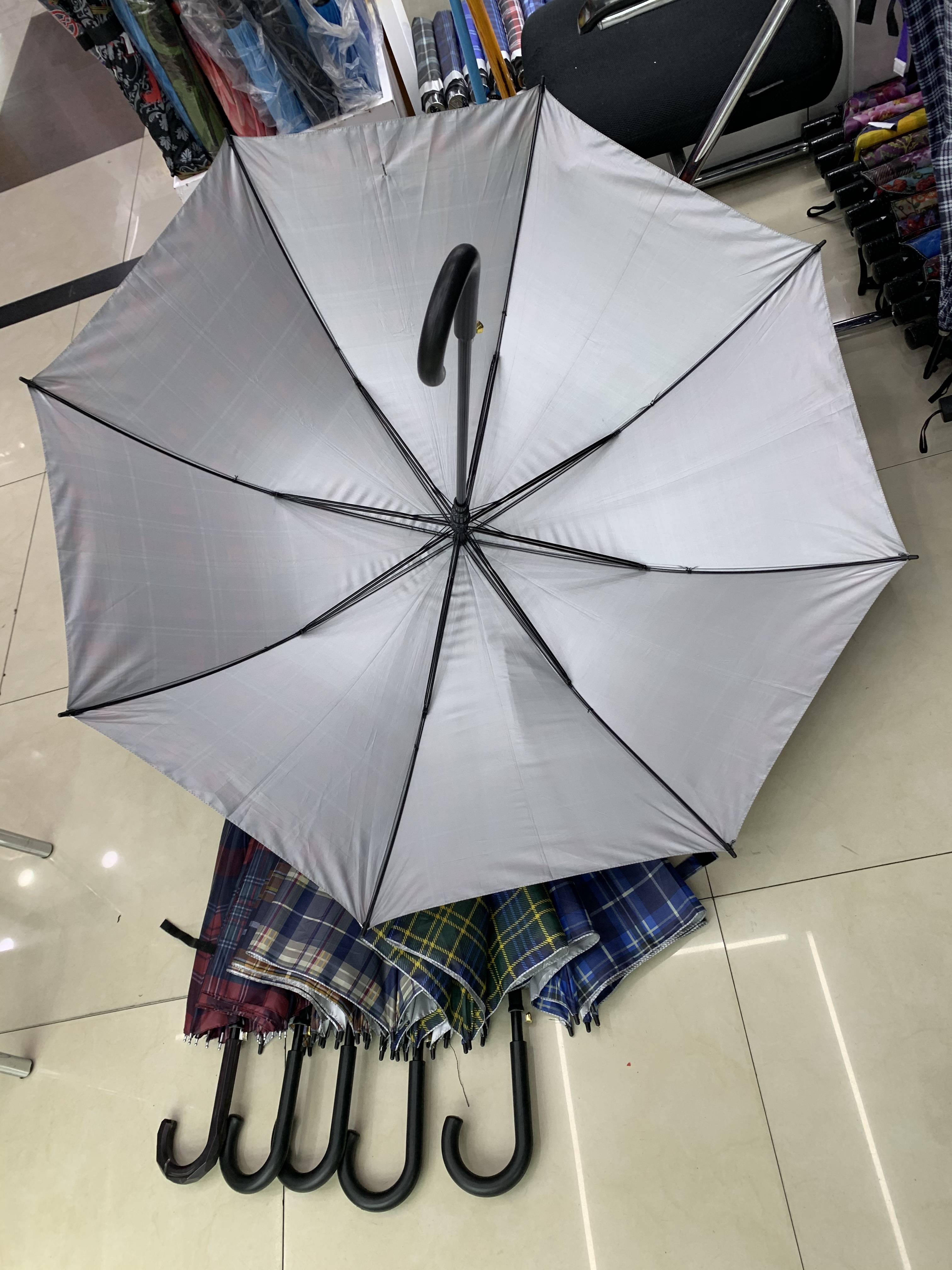 65公分8开双骨银胶格子不去！详情图2