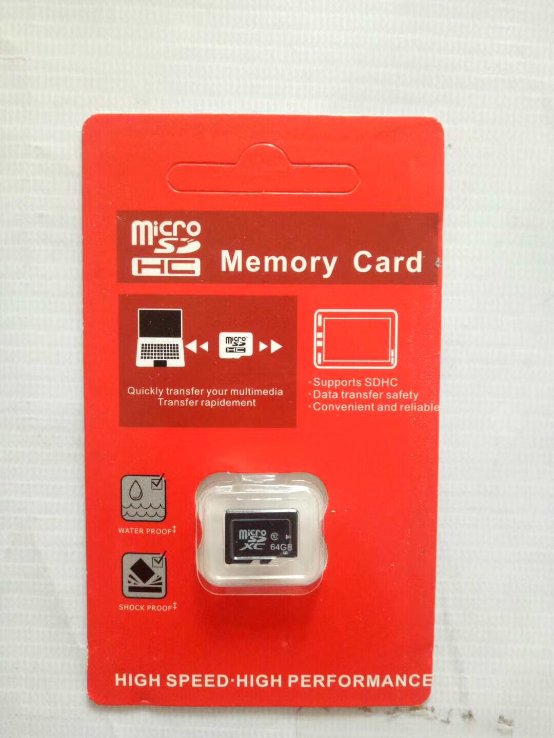 64GB memory card, small white box packaging, single card TF card, dual card memory, customized logo detail image 7