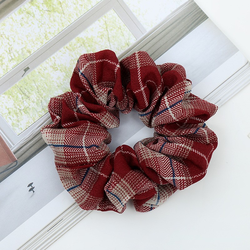 Korean style fashionable and fresh striped large intestine hair band, new women's hair band, women's updo, hair accessory manufacturer wholesale detail image 4