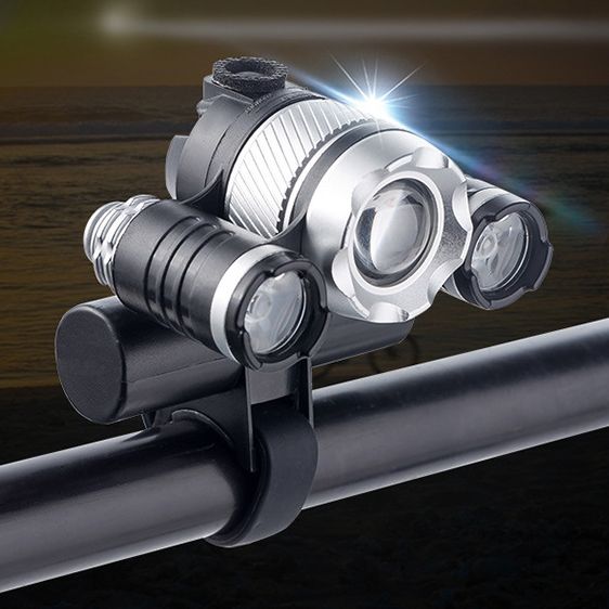 007 aluminum alloy bicycle headlights Bicycle riding lighting T6 strong LEDUSB charging headlights zoom headlights