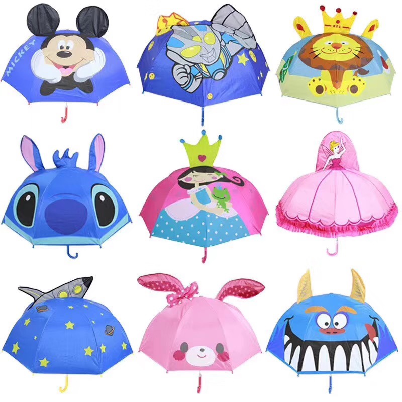 Creative Children's Umbrella Ear Umbrella Clear Umbrella Children's Umbrella Cartoon Umbrella 3D Umbrella Shade From The Sun And Rain