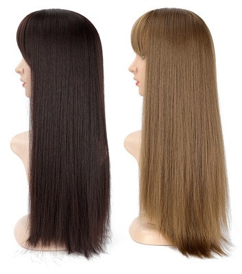 We supply new types of synthetic fiber wigs for women, including full head coverings and long straight hair fashion wigs to Europe, America and Africa detail image 3