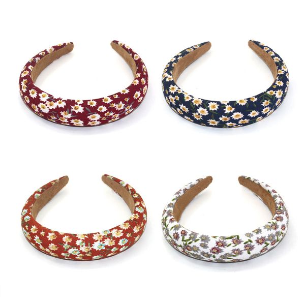 New sponge floral headband, versatile Daisy fabric headband and leopard print hair accessory from European and American fashion and creativity cross-border details Picture