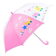 红伞伞官方直杆儿童雨伞女男孩超轻便携小学生幼儿园长柄晴雨两用