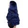 新款    黑蓝中分长卷发外贸热卖新款假发玫瑰网哑光化纤假发图