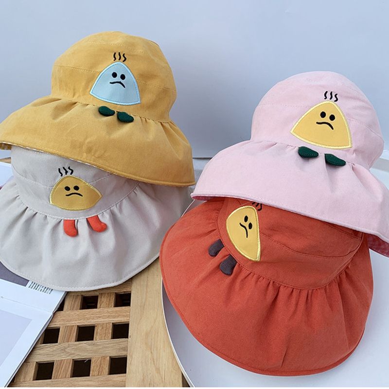 New children sunblock Hat Summer thin girl sun hat empty hat baby hat large brim beach hat sun hat thumbnail