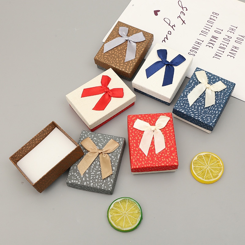 新款星空饰品盒蝴蝶结天地盖包装盒饰品包装首饰盒现货直批