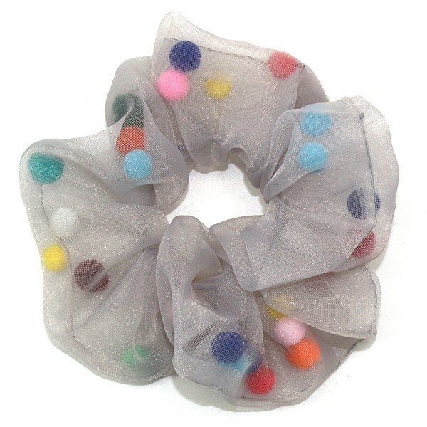 Korean Ogensha large intestine hair band, a popular sweet bun hairstyle, donut fabric hair tie, and women's hair accessory detail image 4