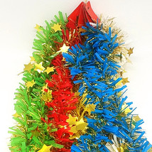 一卡5条圣诞节布置装饰用品毛条圣诞树装饰彩条