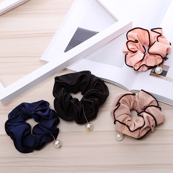 Wholesale of Japanese and Korean version fabric-trimmed hair bands, fashionable pearl hair ties, hair accessories and elegant women's hair ties Wholesale of Japanese and Korean version fabric-trimmed hair bands, fashionable pearl hair ties, hair accessories and elegant women's hair ties