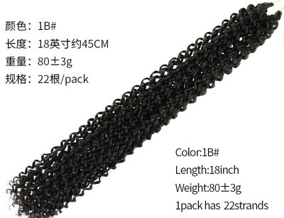 Peluca trenzas africanas fibra química alta temperatura seda trenzas triples detail image 3