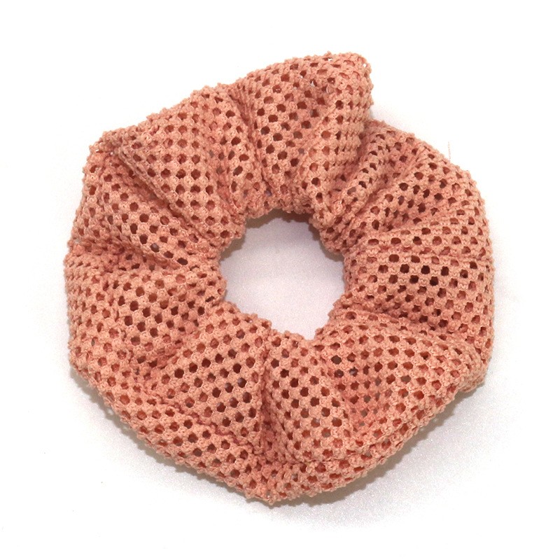 Cross-border exclusive hair accessory wholesale, European and American autumn and winter style hollow hair bands, large intestine bands, solid color knitted woolen large intestine hair bands detail image 5