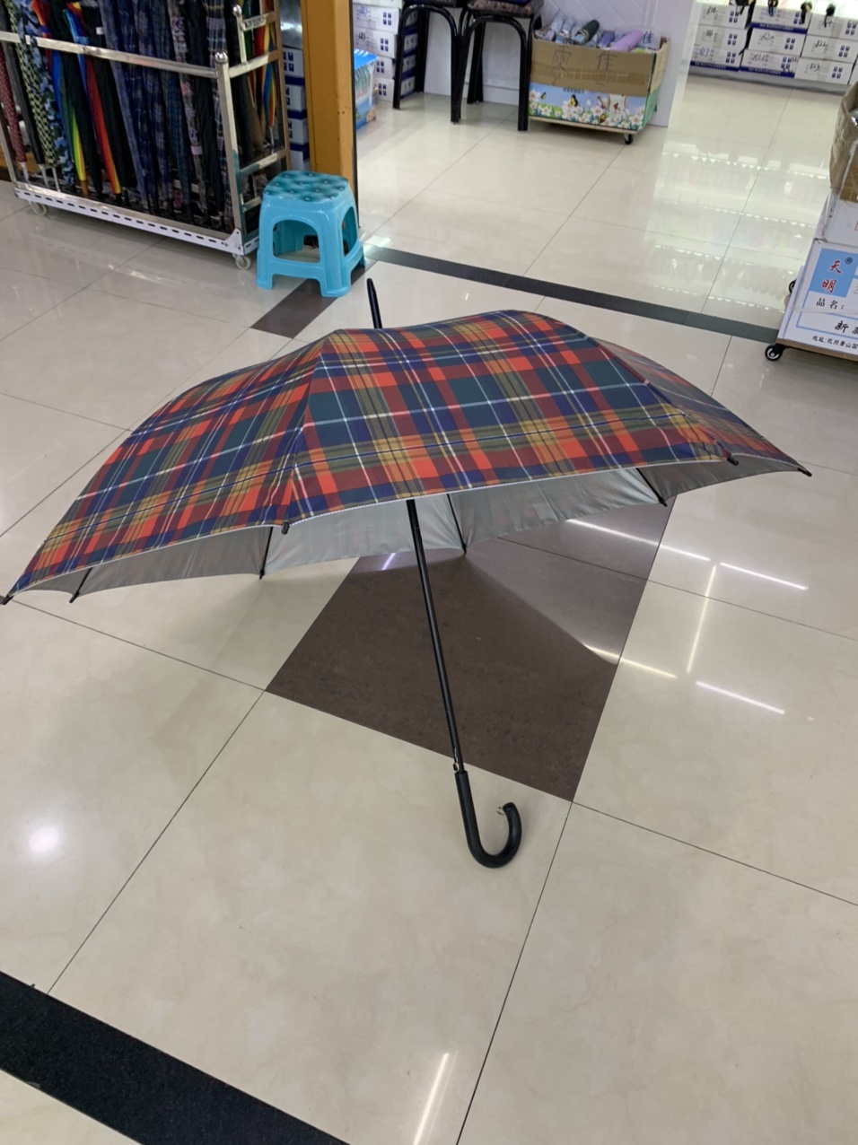 65公分8开双骨银胶格子不去！