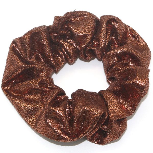 2020 New European and American fashion and creative large intestine circle women's leather fabric hair band elastic elastic band hair tie Specification image