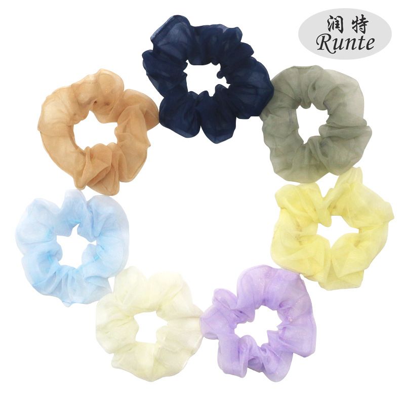 Korean influencer ins stylish large intestine hair bands, organza large intestine hair bands, fashionable women's headwear and hair band wholesale
