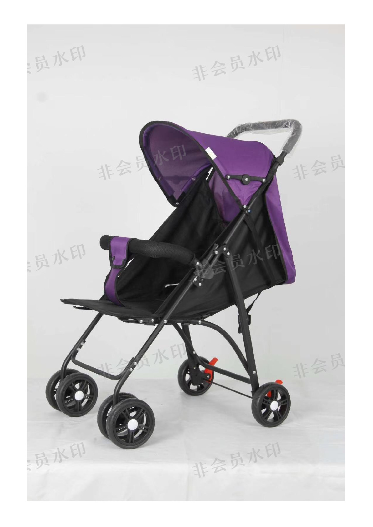 A simple, portable and foldable baby stroller that can be used for sitting or lying down detail image 2