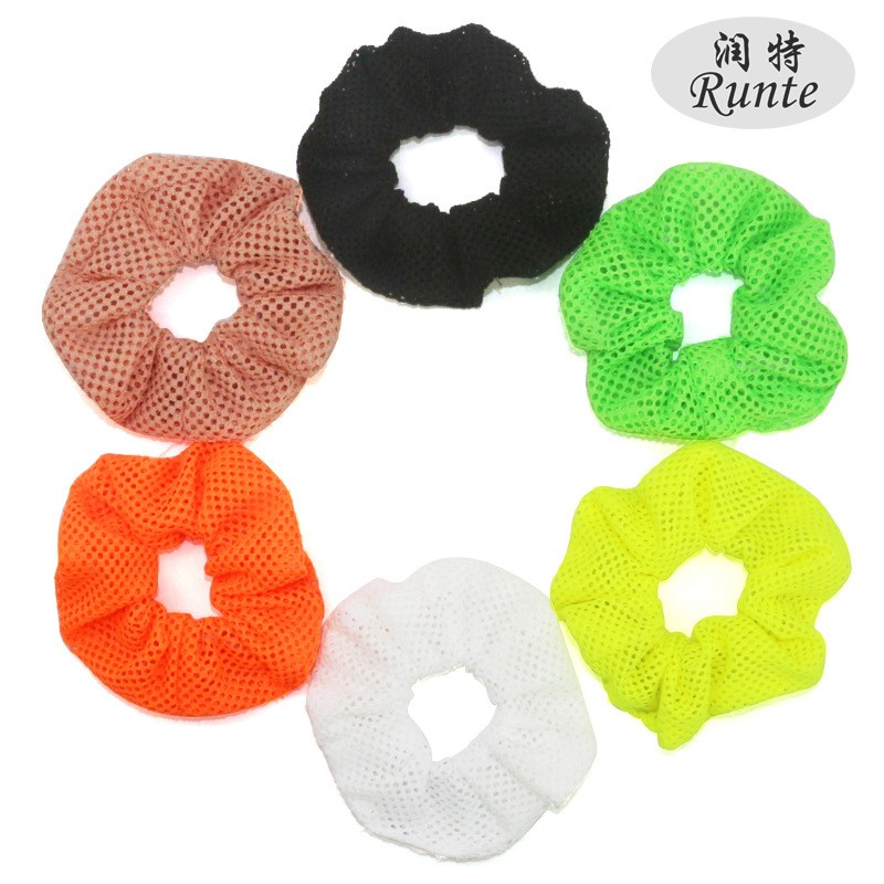 Cross-border exclusive hair accessory wholesale, European and American autumn and winter style hollow hair bands, large intestine bands, solid color knitted woolen large intestine hair bands detail image 1