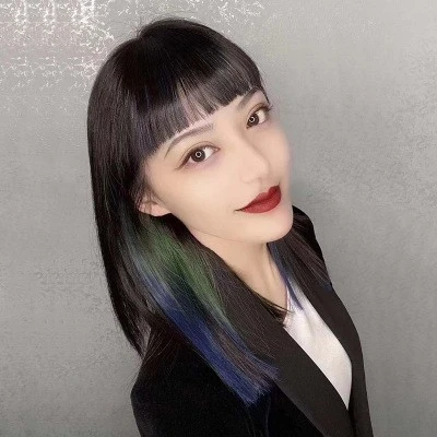 A new style of women's wig, a Korean fashion and realistic one-cut straight wig detail image 1