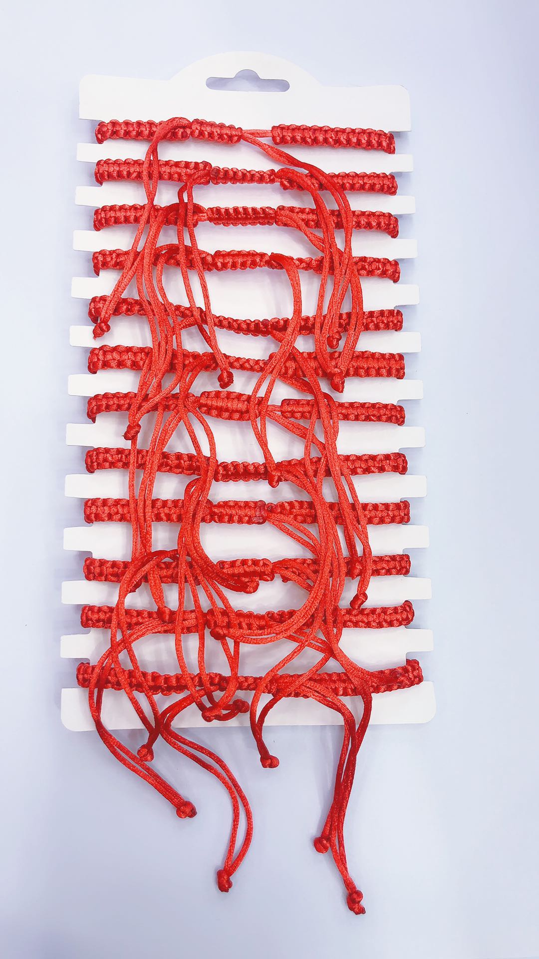 The square sizes of the cross at both ends of the flat knot bracelet can be customized for both adults and children details Picture