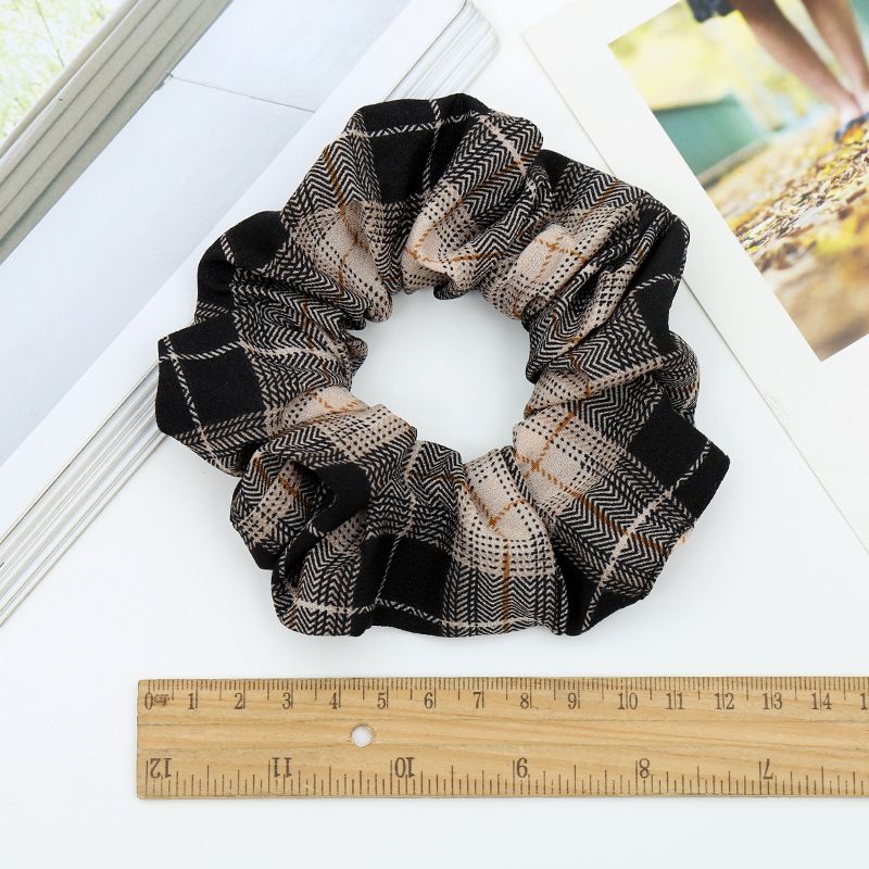 Korean style fashionable and fresh striped large intestine hair band, new women's hair band, women's updo, hair accessory manufacturer wholesale details Picture
