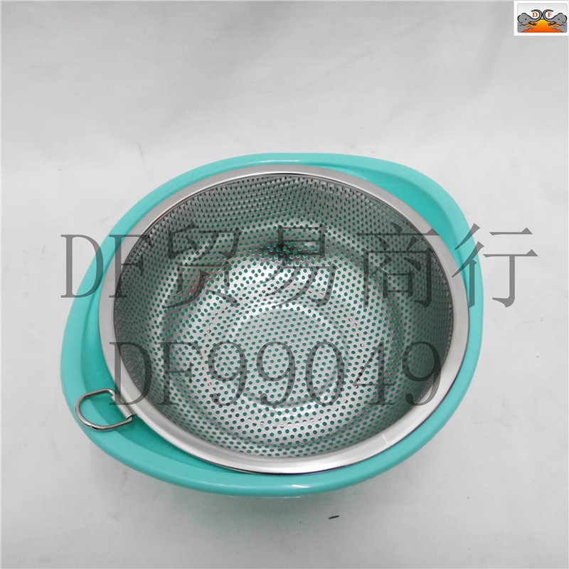 DF99049   18cm塑钢密孔篮   沥水篮  不锈钢密孔篮 厨房酒店用品  DF  TRADING HOUSE详情2