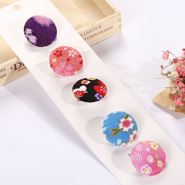 Wholesale of customizable Japanese style series fashionable and simple crepe fabric retro brooches, clothing headwear and pin accessories