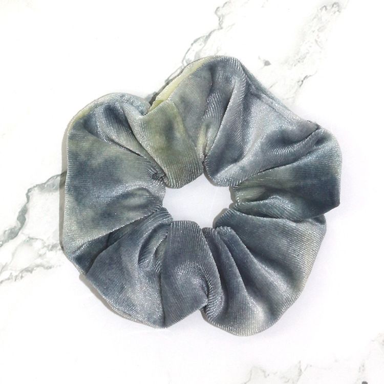 New cross-border large intestine hair band fashion ins style gradient color Korean velvet elastic band hair band accessory from Europe and America details Picture