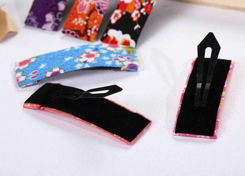 Wholesale of new minimalist headwear, hair accessories and fashionable crepe bb clips from the Japanese style series, available for customization Specification image