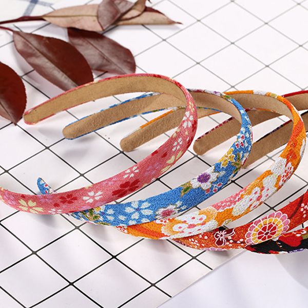 Wholesale of Japanese Japanese-style series, simple and fashionable crepe floral hair bands, headwear, ethnic-style hair accessories for women