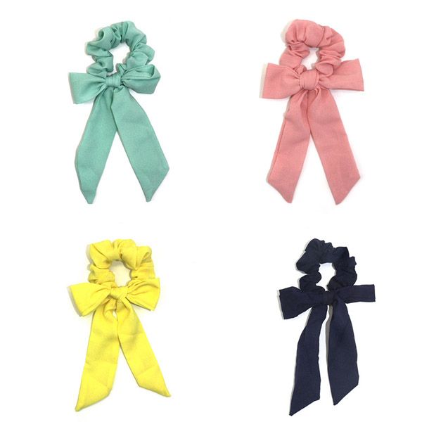 New ins fashion ribbon bow hair band, women's large intestine hair band, cross-border fabric large intestine hair band, wholesale