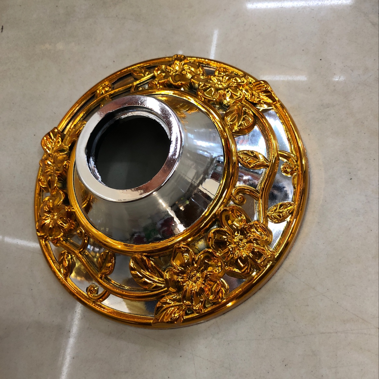 A20灯头金加银细节图