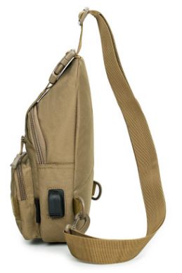 新款战术包单肩胸包USB线胸包带水壶套胸包IPAD斜挎包户外斜跨包详情图2