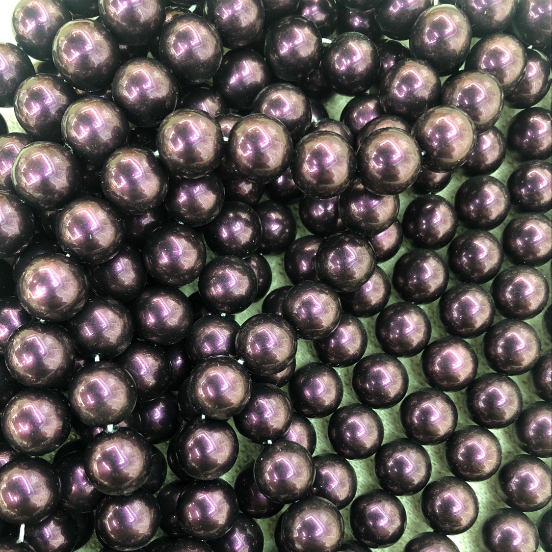 12 straight-hole Amy purple imitation pearl beads