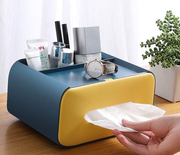 Tiktok boom desktop tissue box remote control coffee table multi-functional storage box Creative toilet paper box