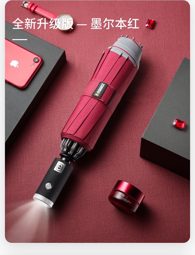 全自动三折反向伞详情图4