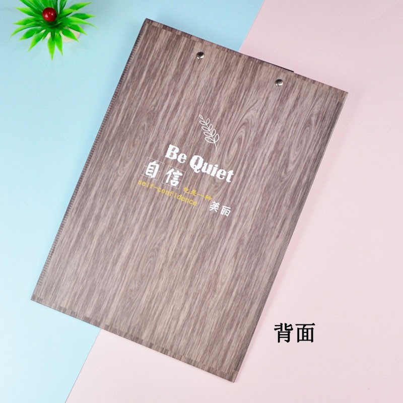 Wholesale of fashionable wood-grain cardboard clips, business board clips and student A4 writing boards in stock detail image 8
