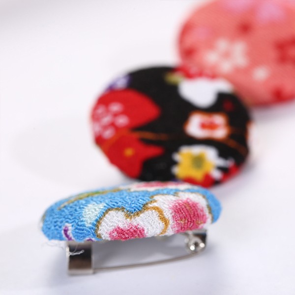 Wholesale of customizable Japanese style series fashionable and simple crepe fabric retro brooches, clothing headwear and pin accessories detail image 4
