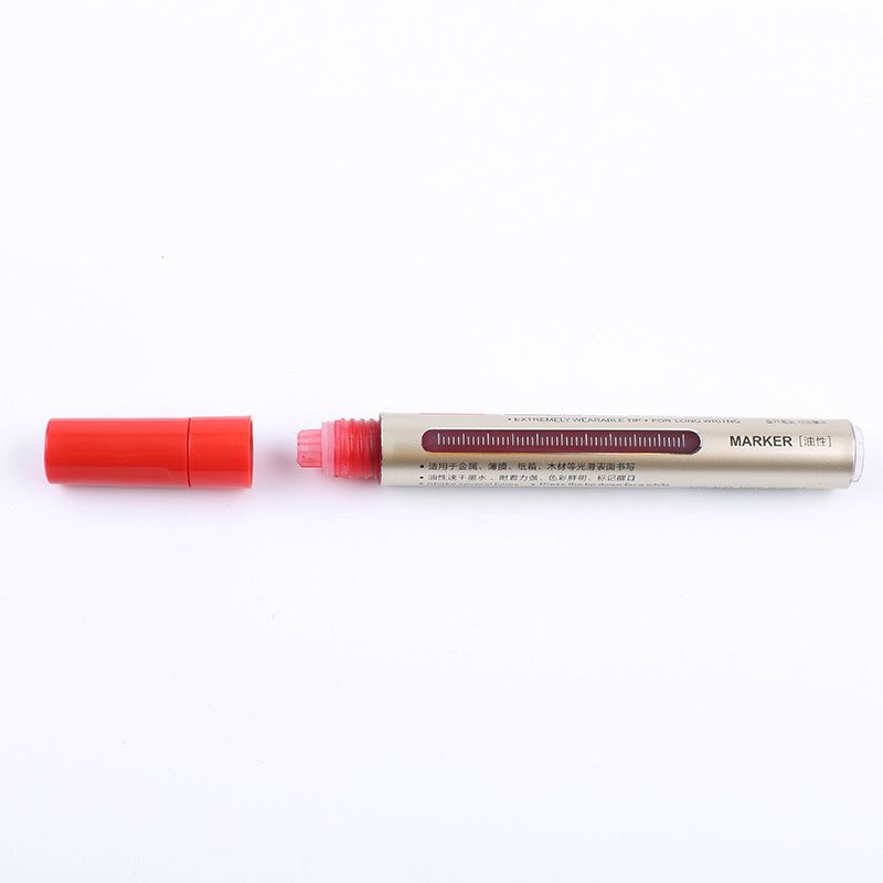 The Guangna oil-based large-capacity ink-refilling marker pen MK400 is black and white with a large head. The pen on the box head cannot be wiped off Item Picture
