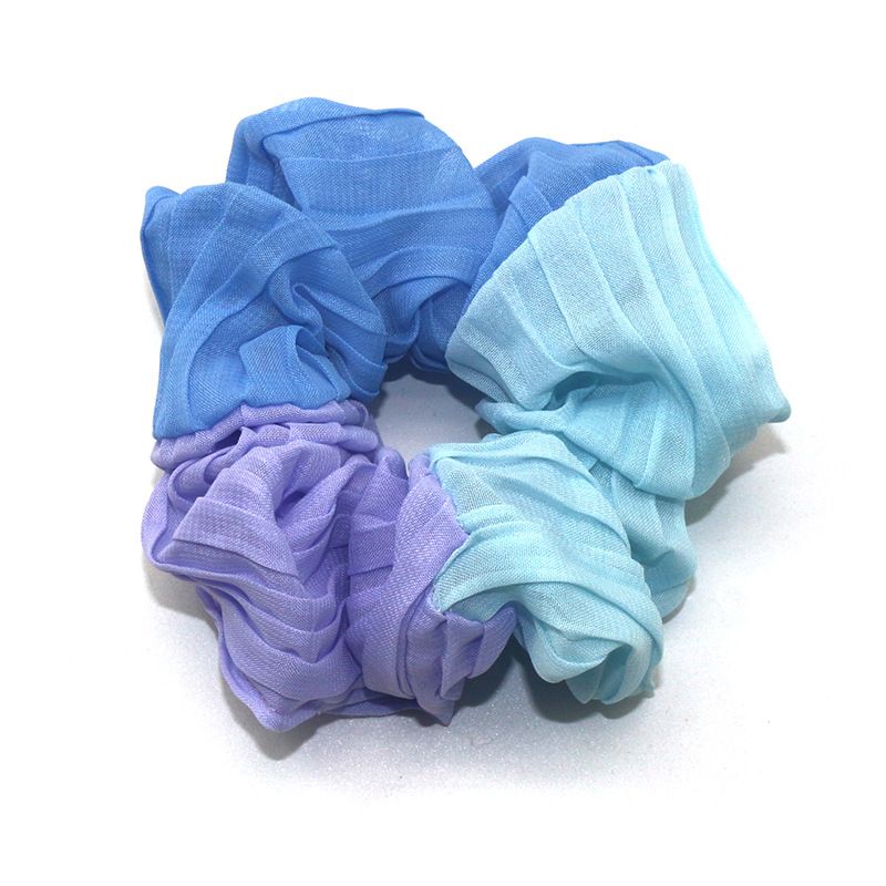 Wholesale of new candy-colored fabric chiffon hair bands for cross-border autumn and winter, fashionable and versatile large intestine hair accessories and hair ties details Picture