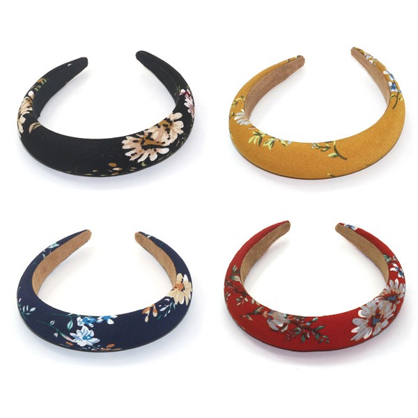 New sponge floral headband, versatile Daisy fabric headband and leopard print hair accessory from European and American fashion and creativity cross-border detail image 3