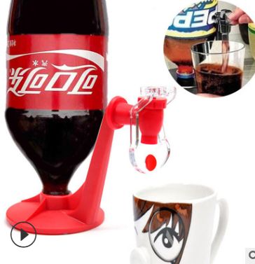 Cola inverted drinking device, inverted water dispenser, switch drinking device, mini PE bag TV product details Picture