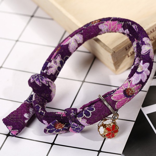 可定制日本和风系列简约民族风可爱宠物通用项圈带铃铛饰品批发详情图4