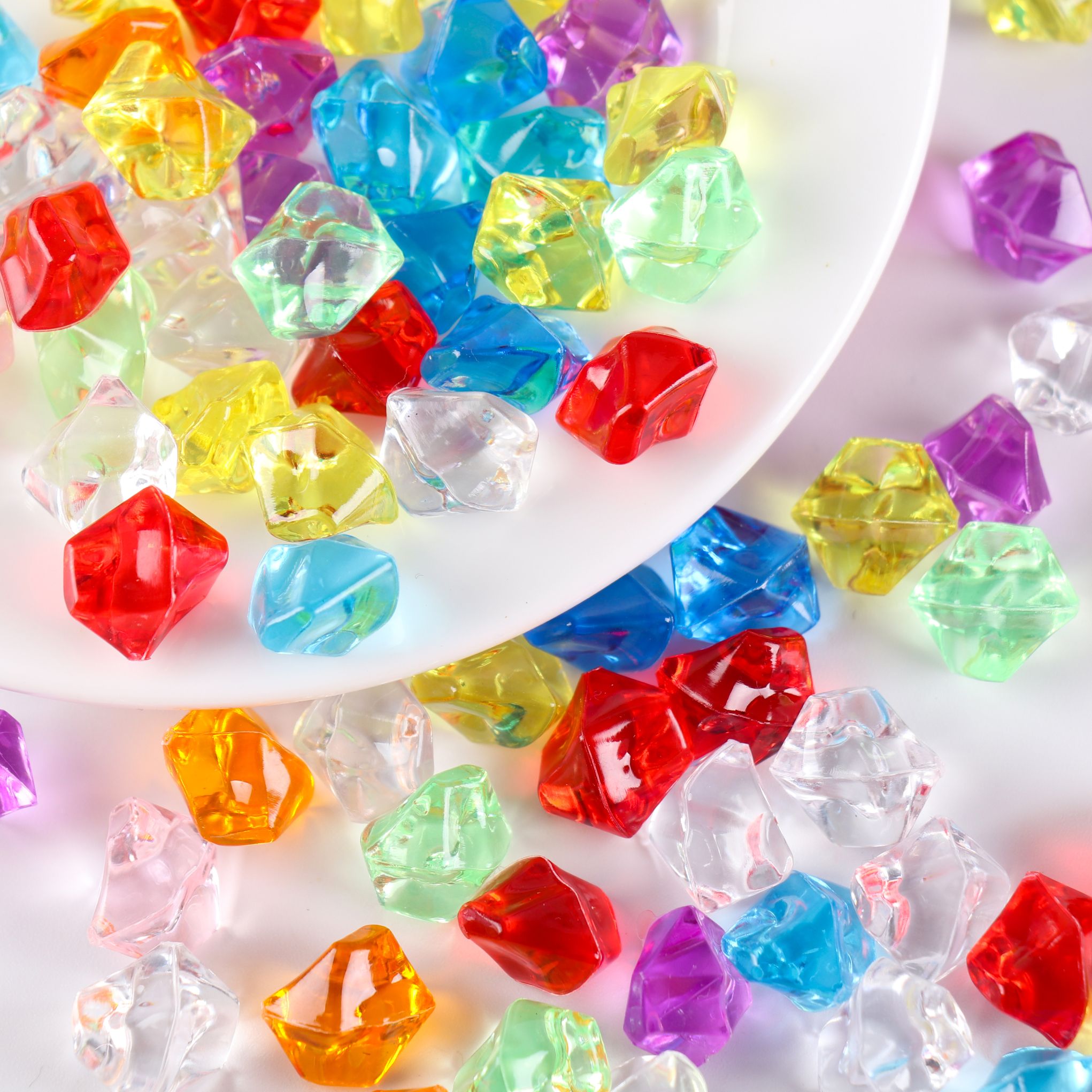 15mm不规则石头 塑料水晶石 亚克力装饰品 相框配件 儿童益智道具