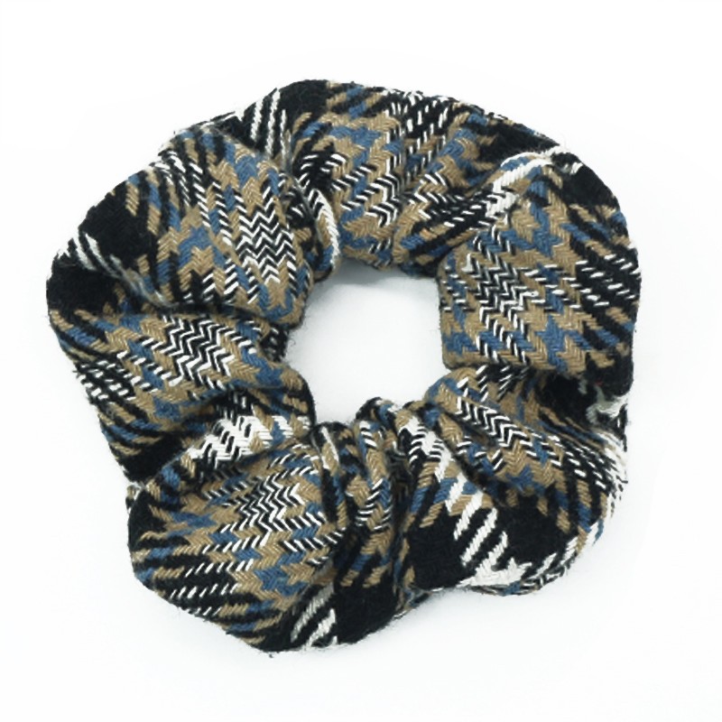 韩国新款IU同款呢料肥大肠圈发圈 简约丸子头扎马尾发尾头绳发饰详情图6