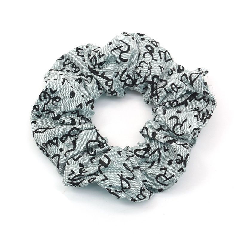 Korean Internet celebrity French oversized letter large intestine circle fairy fabric hair tie, hair tie, bun hair band, super fairy-like details Picture