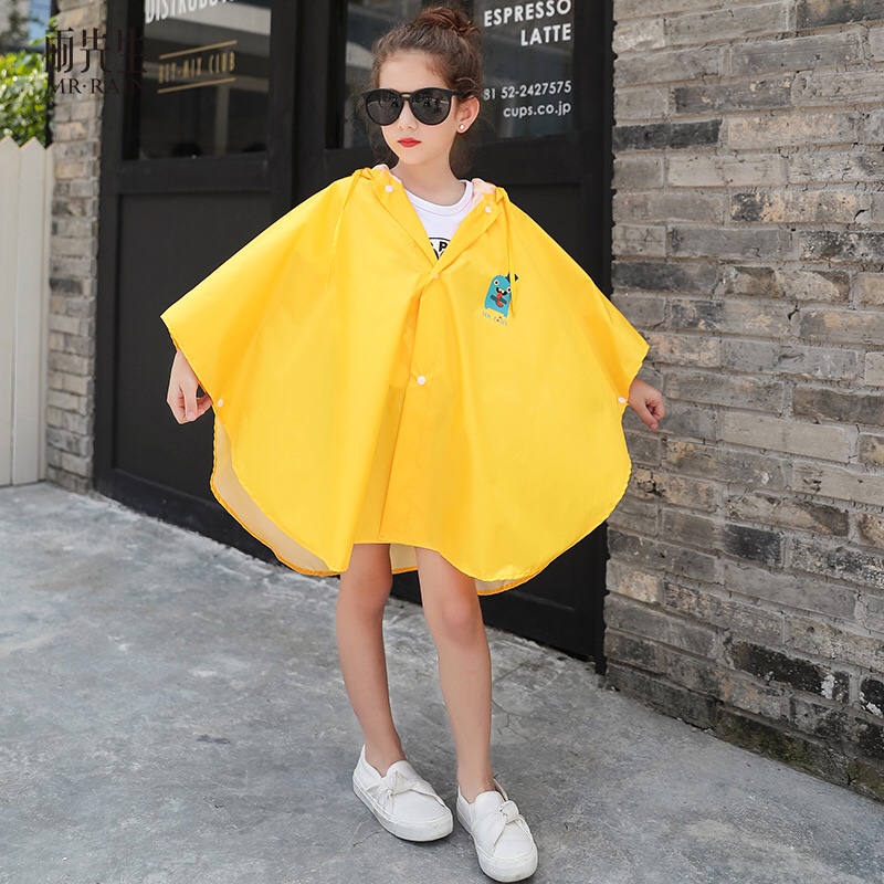 Dp500 雨先生 时尚儿童涤纶环保儿童雨衣 可爱连体斗篷学生雨衣