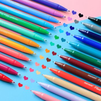monami3000 Watercolor Pen Set, colorful fiber tip gel pens, watercolor pens, 36-color outline pens details Picture